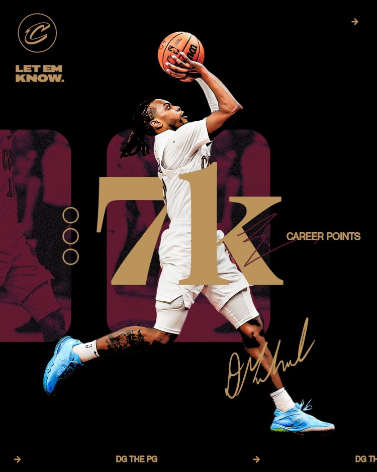 未來可期！加蘭騎士生涯得分達(dá)到7000分 隊(duì)史第11位！