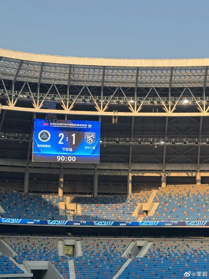 熱身賽：深圳新鵬城在常規(guī)時間2-1勝武漢三鎮(zhèn)，在加時賽2-2戰(zhàn)平