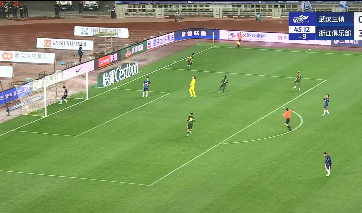 18歲王鈺棟中超處子球！三鎮(zhèn)后防白給，浙江半場(chǎng)4-0領(lǐng)先