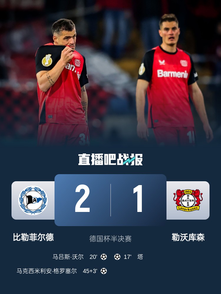 比勒菲爾德是史上第4支晉級(jí)德國(guó)杯決賽的德丙球隊(duì)，此前3隊(duì)未奪冠